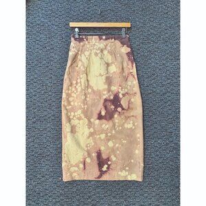 VINTAGE Forenza DIY Bleach Dyed Midi Skirt
